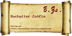 Buchalter Zsófia névjegykártya