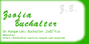 zsofia buchalter business card